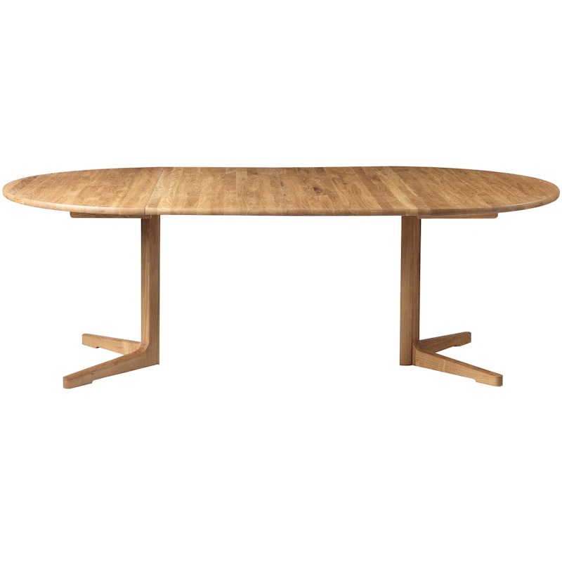 C69E Ry Bord Eg med 2 Tillægsplader, 120x220 cm