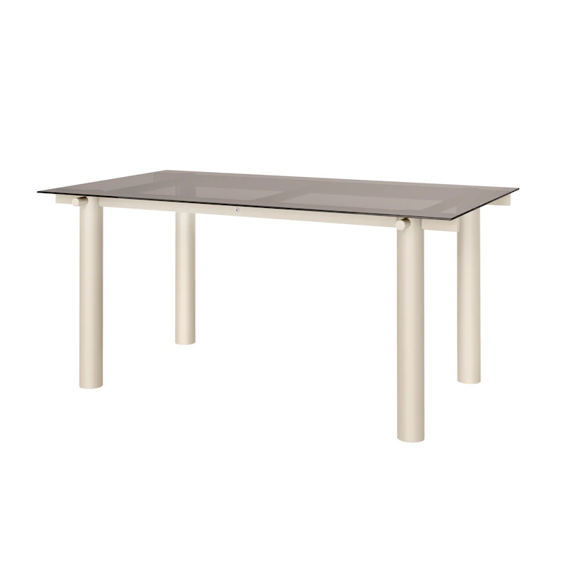 Atura Spisebord 160x90 cm, Cashmere / Tinded Glass