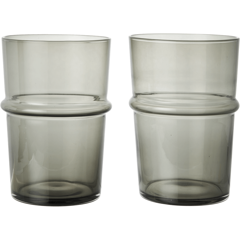 Boya Glas Høj 2-pak, Smoked Grey