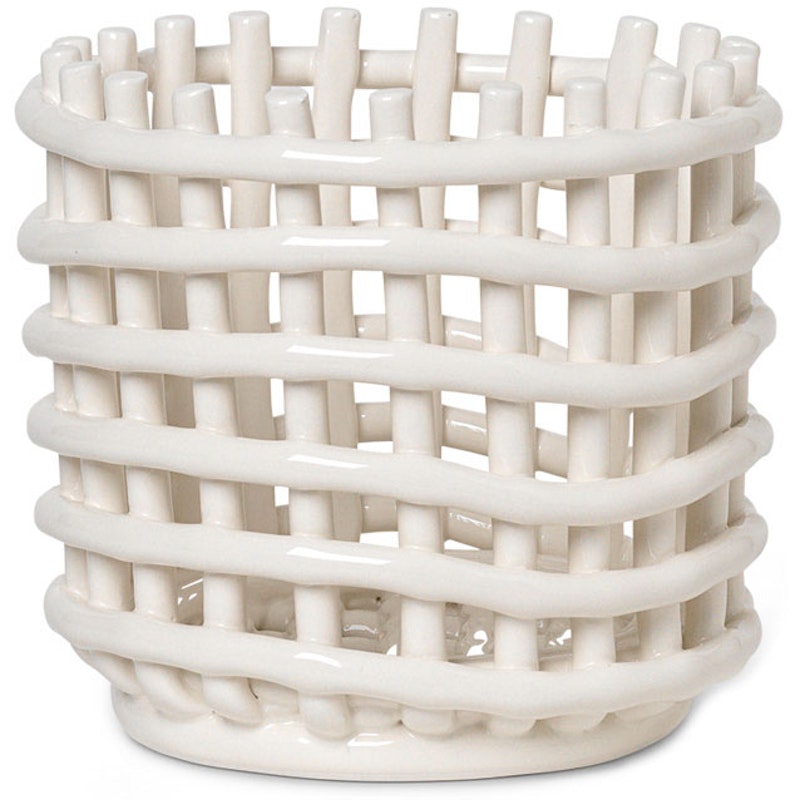 Ceramic Kurv Offwhite, 14,5 cm