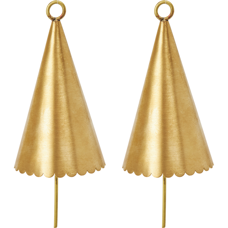 Cone Bjælde 2-pak, Messing