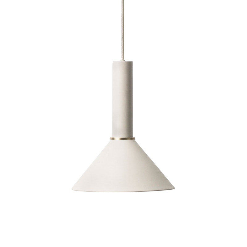 Cone Pendel Høj, Lysegrå/Lysegrå