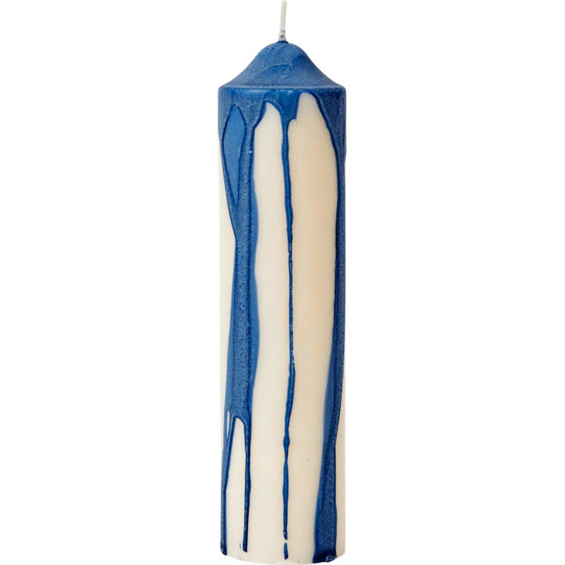 Dryp Bloklys 20 cm, Deep Blue