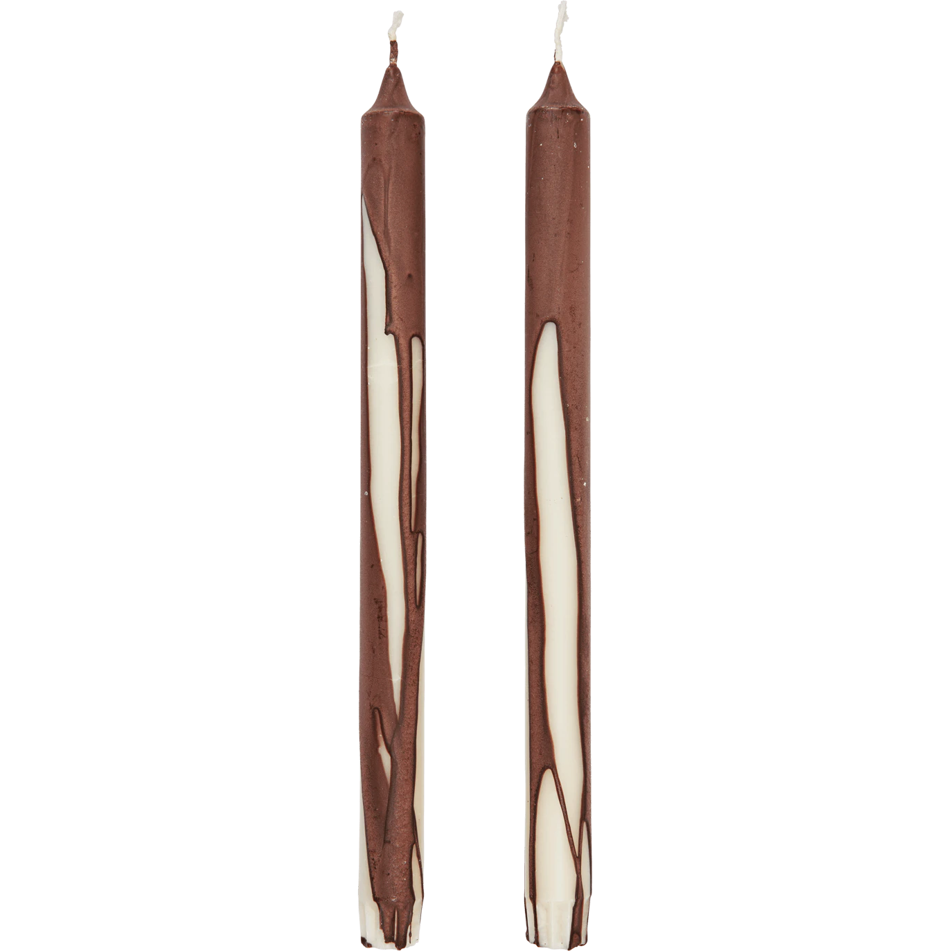 Ferm Living Dryp lys 30 Cm 2-pak - Lys Stearin Dark Chocolate - 1104271819