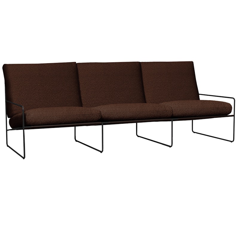 Desert 3-Personers Sofa, Sort / Kastanje