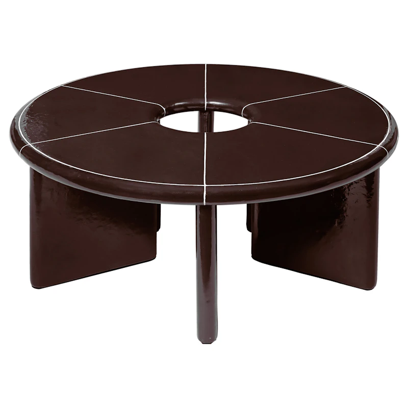 Deya Sofabord Ø80, Kastanje