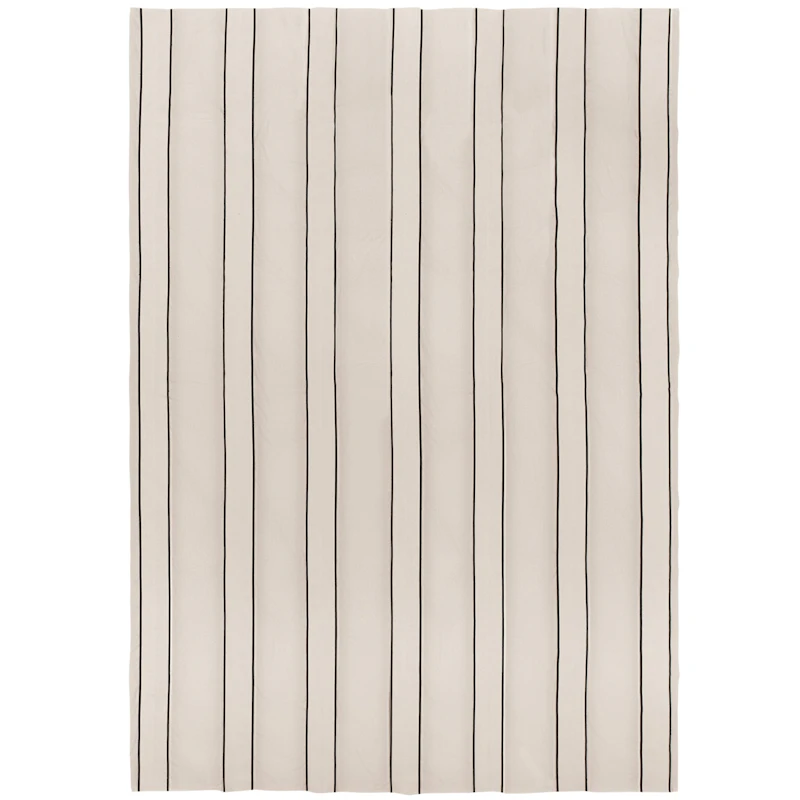 Twill Sengetæppe 230x260, Offwhite/Sort