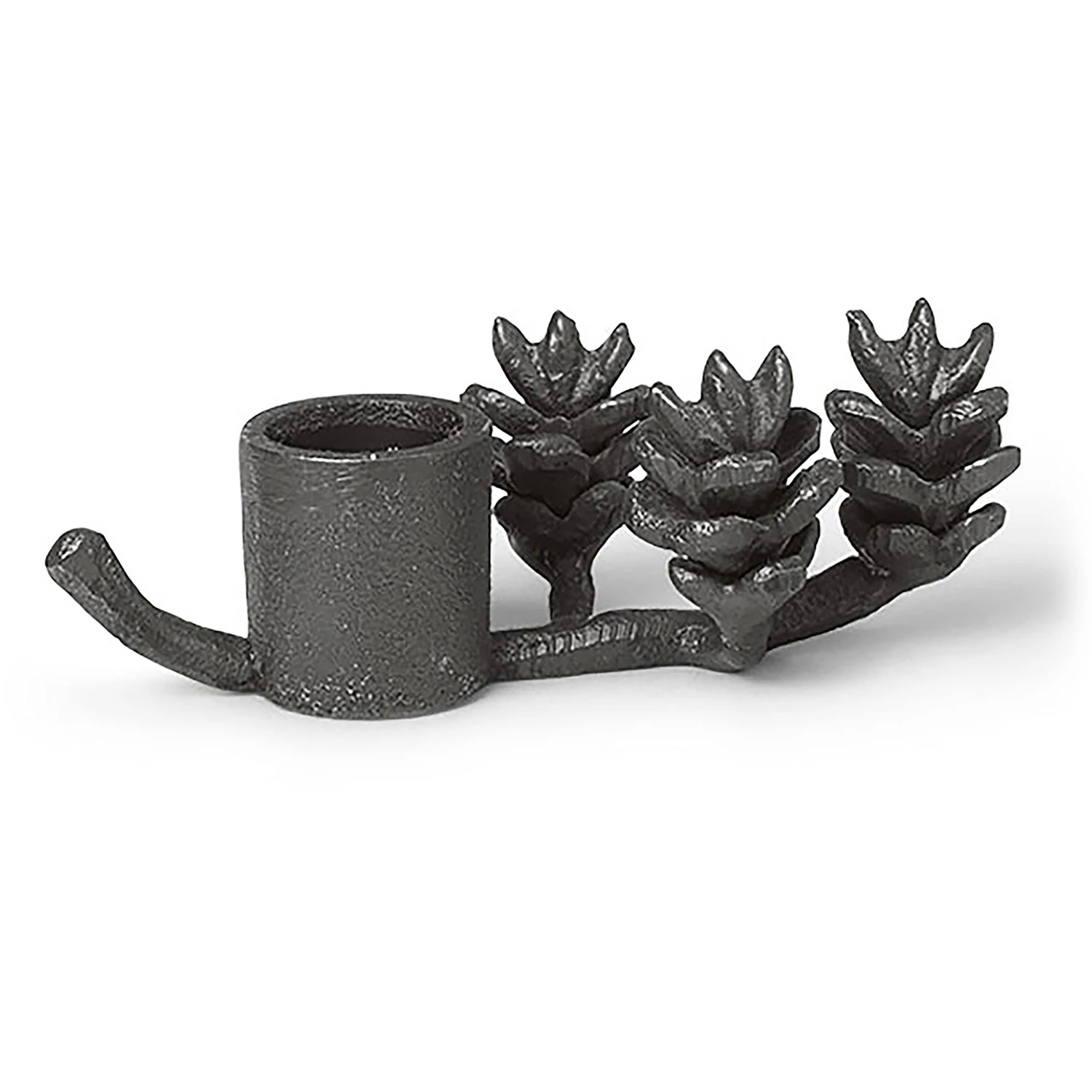 Ferm Living Forest Lysestage 6 Cm - Lysestager Messing Sort Messing - 1104264686