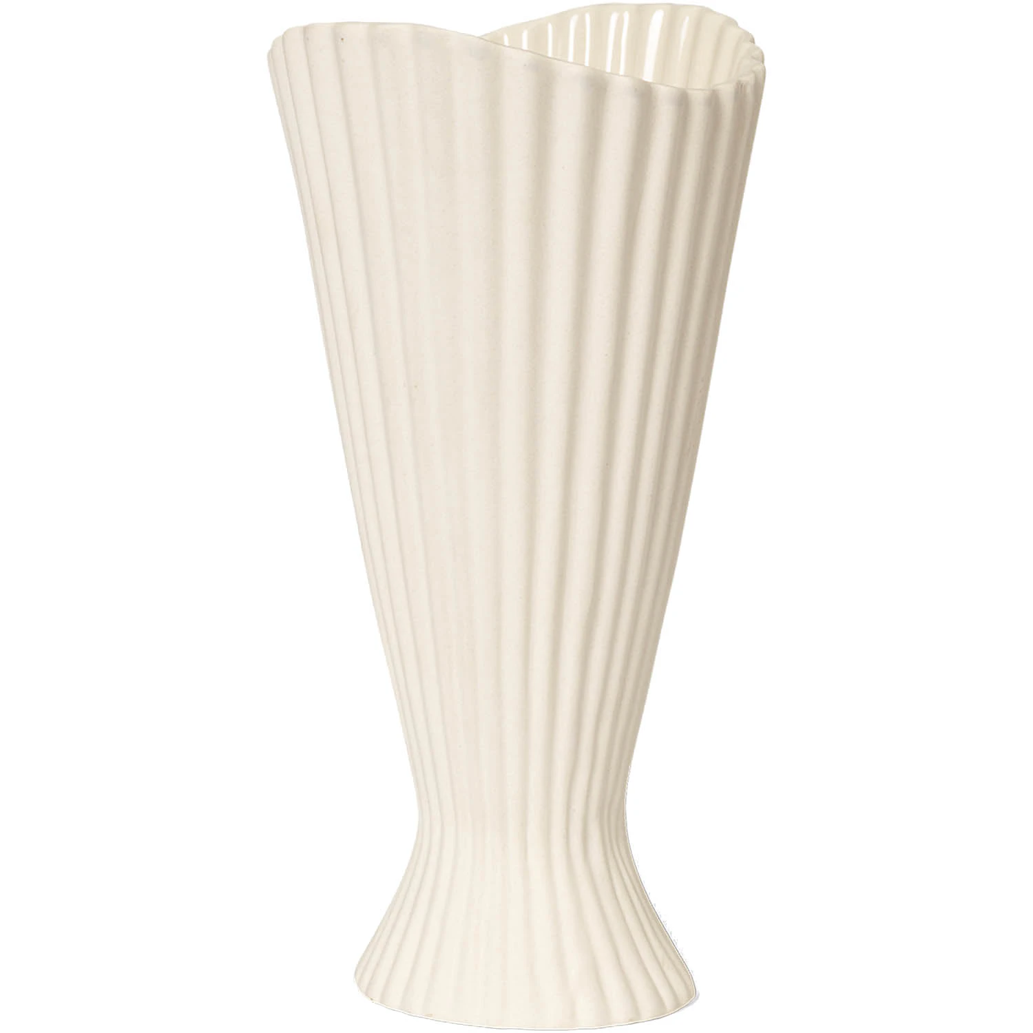 Ferm Living Fountain Vase 23 Cm - Vaser Stent&oslash;j Off-White - 1104269917