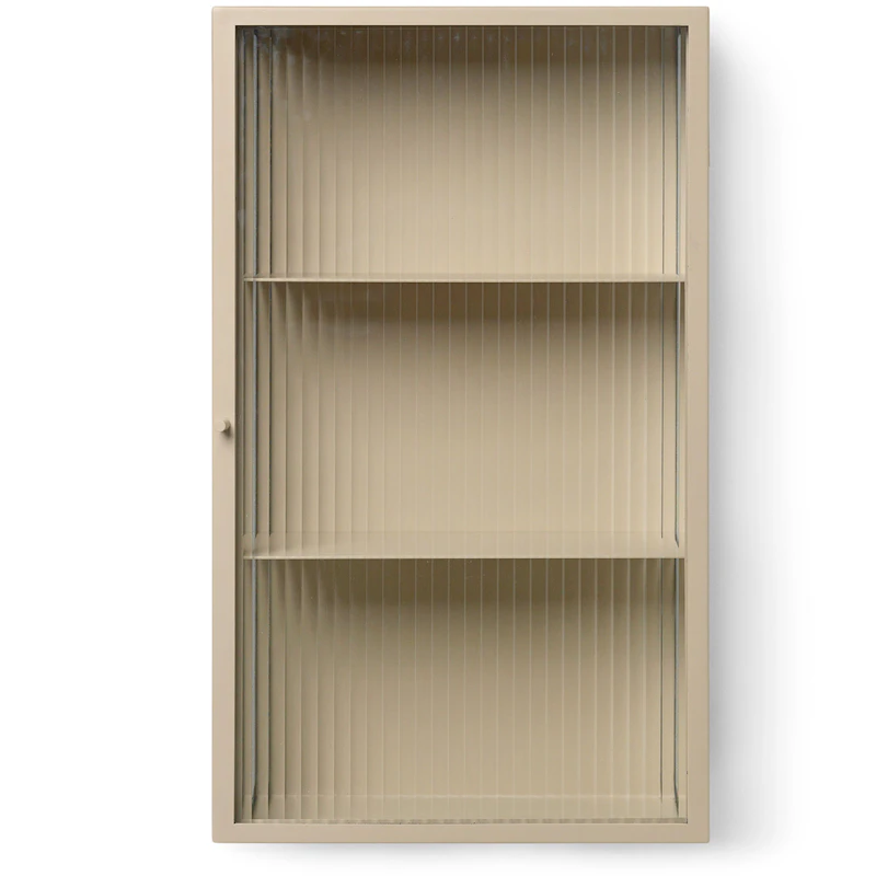 Haze Vægskab Ribbet Glas 35x60 cm, Cashmere