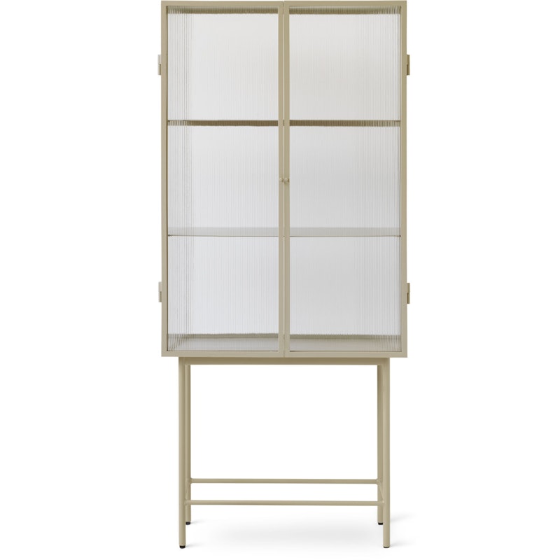 Haze Vitrineskab Kruset Glas 155x70 cm, Cashmere