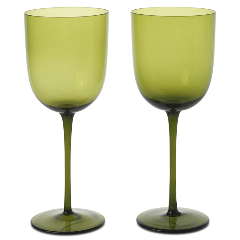 Host Hvidvinsglas 2-pak, Moss Green