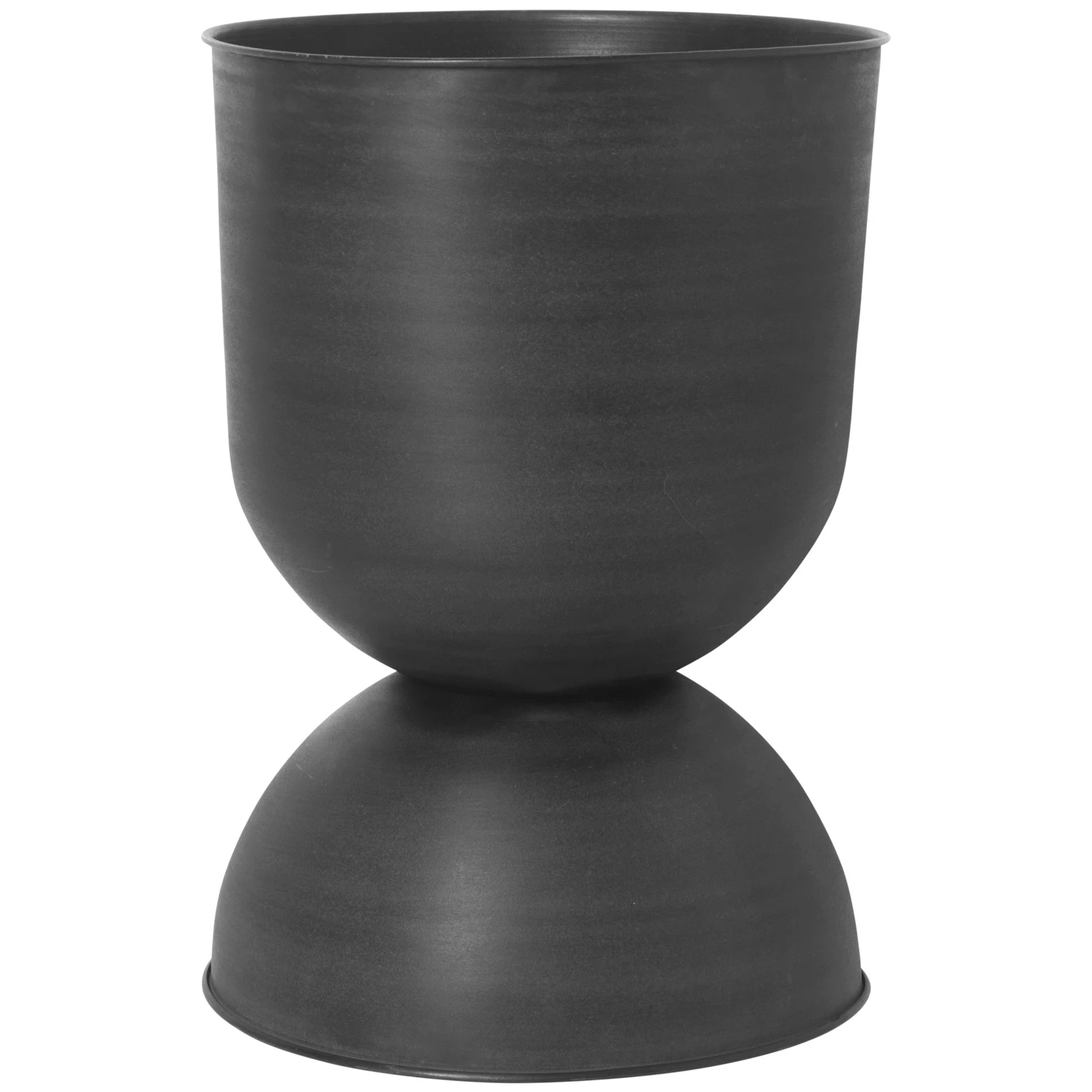 Ferm Living Hourglass Pot Large Black/dark Grey - Krukker Metal Sort - 100131629