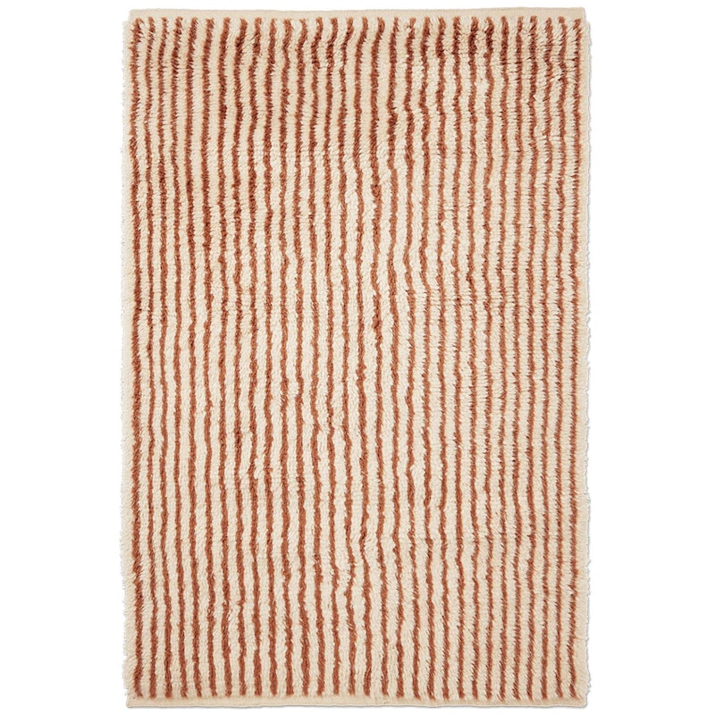 Kami Knotted Tæppe 120x180 cm, Offwhite / Rødbrunt
