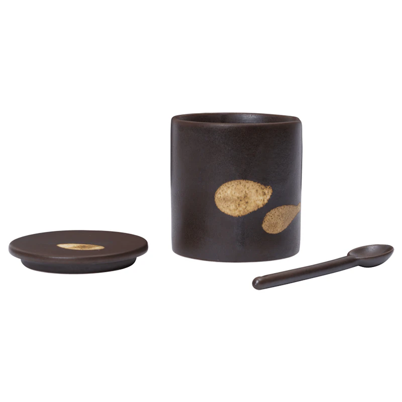 Koyo Krukke Med Ske, Mørkebrun