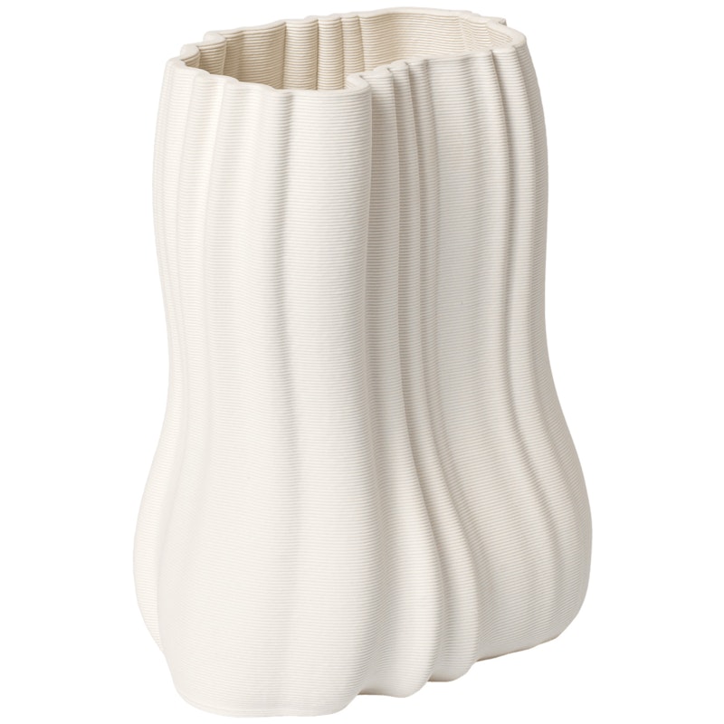 Moire Vase Offwhite, 20 cm