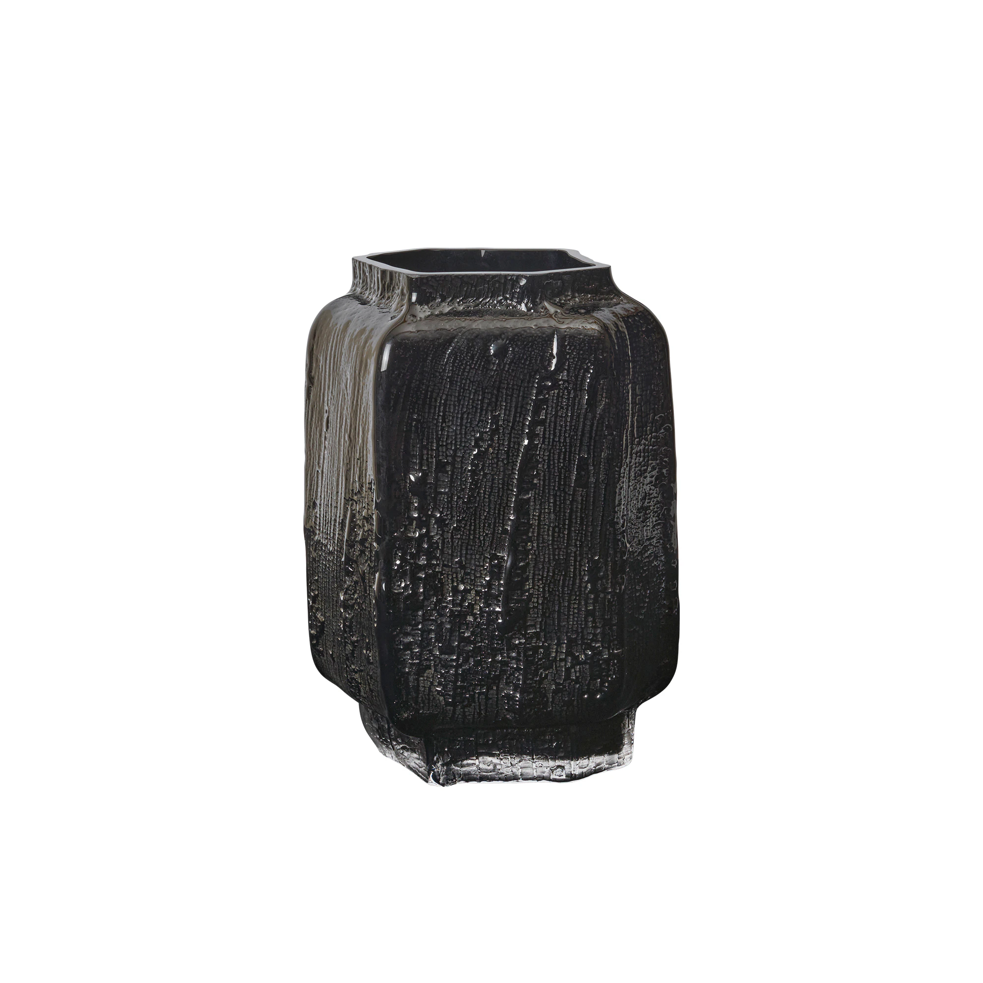 Ferm Living Mokuri Vase 25 Cm - Vaser Mundbl&aelig;st Glas Sort - 1104273888