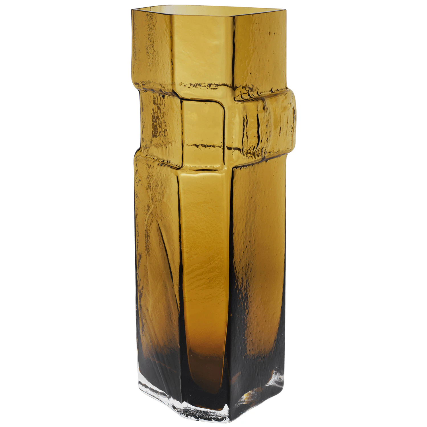 Ferm Living Muro Vase 38 Cm Amber - Vaser Mundbl&aelig;st Glas Rav - 1104270745
