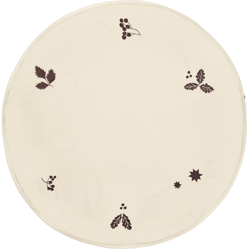 Oak Juletræstæppe Rund, Naturligt