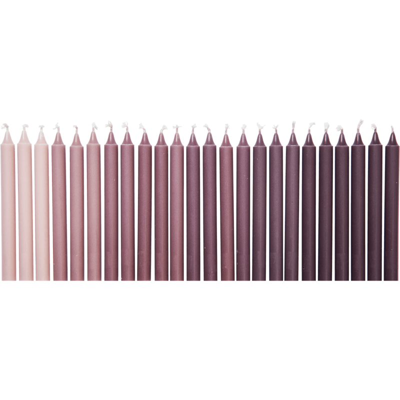 Ombre Stearinlys 24-pak, Dark Grape