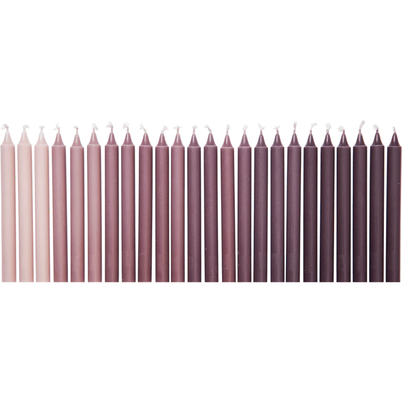 Ombre Stearinlys 24-pak, Dark Grape
