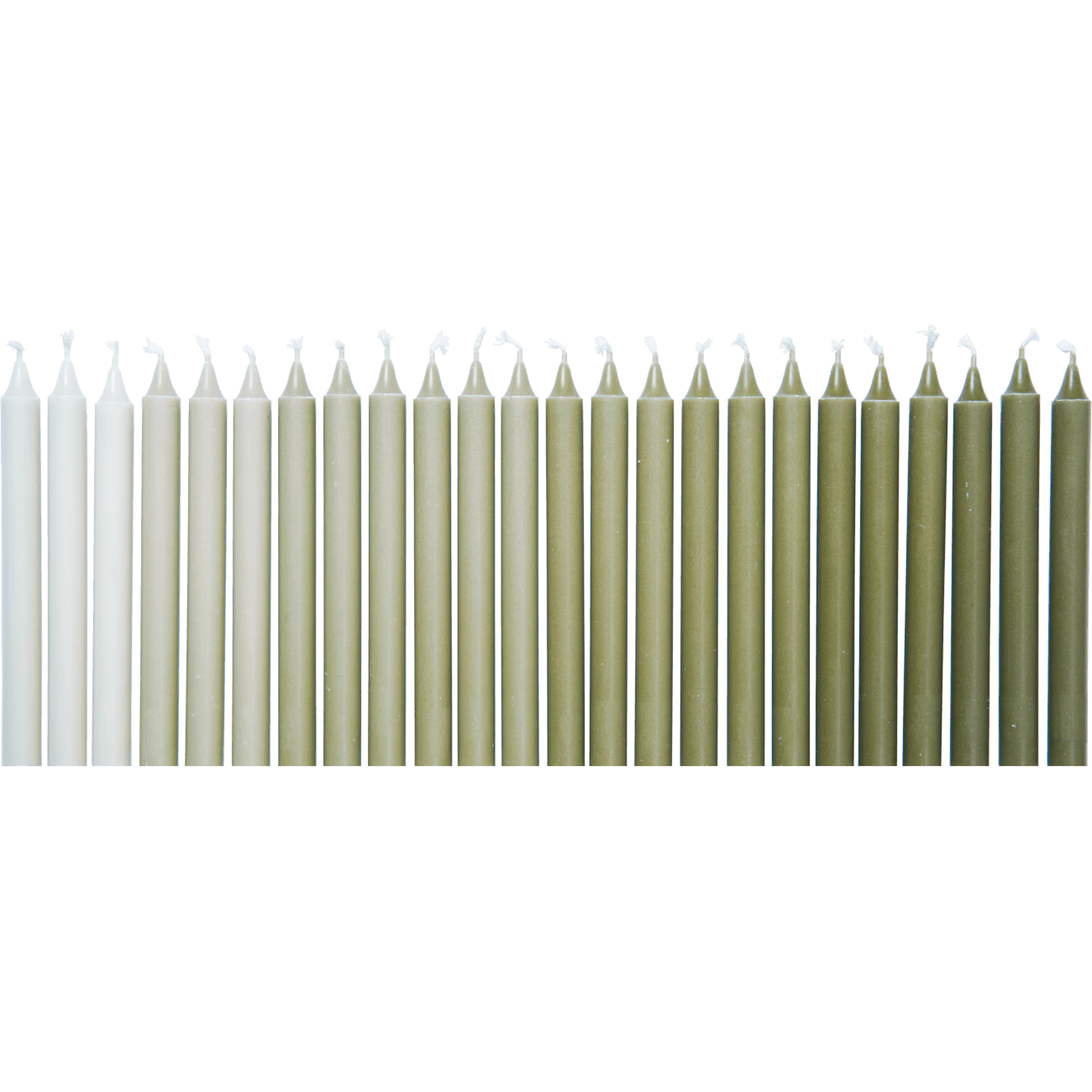 Ferm Living Ombre lys 24-pak Kaki - Lys Stearin Khaki - 1104271955