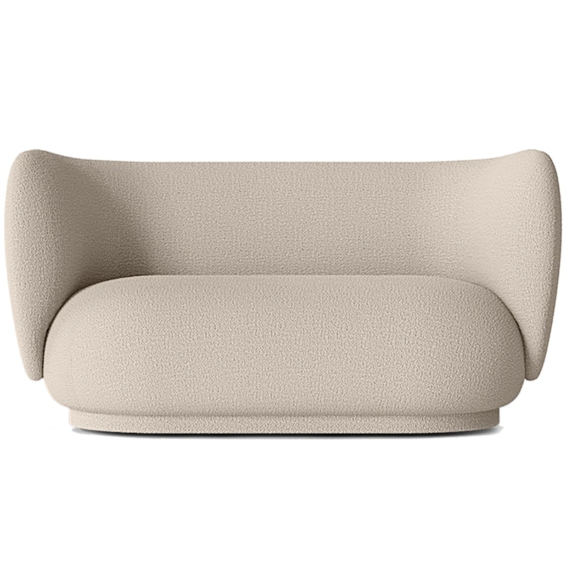 Rico Wool Boucle 2-Personers Sofa, Naturlig