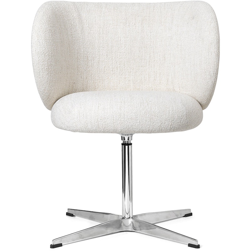 Rico Dining Swivel Bouclé Spisestol, Offwhite