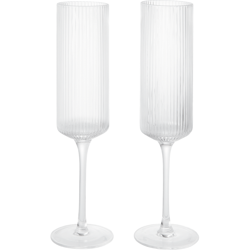 Ripple Champagneglas 2-pak, Klart