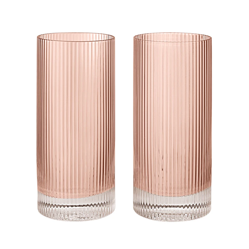 Ripple Drinksglas 2-pak, Blegrødt