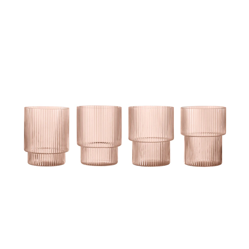 Ripple Glas 4-pak, Blush