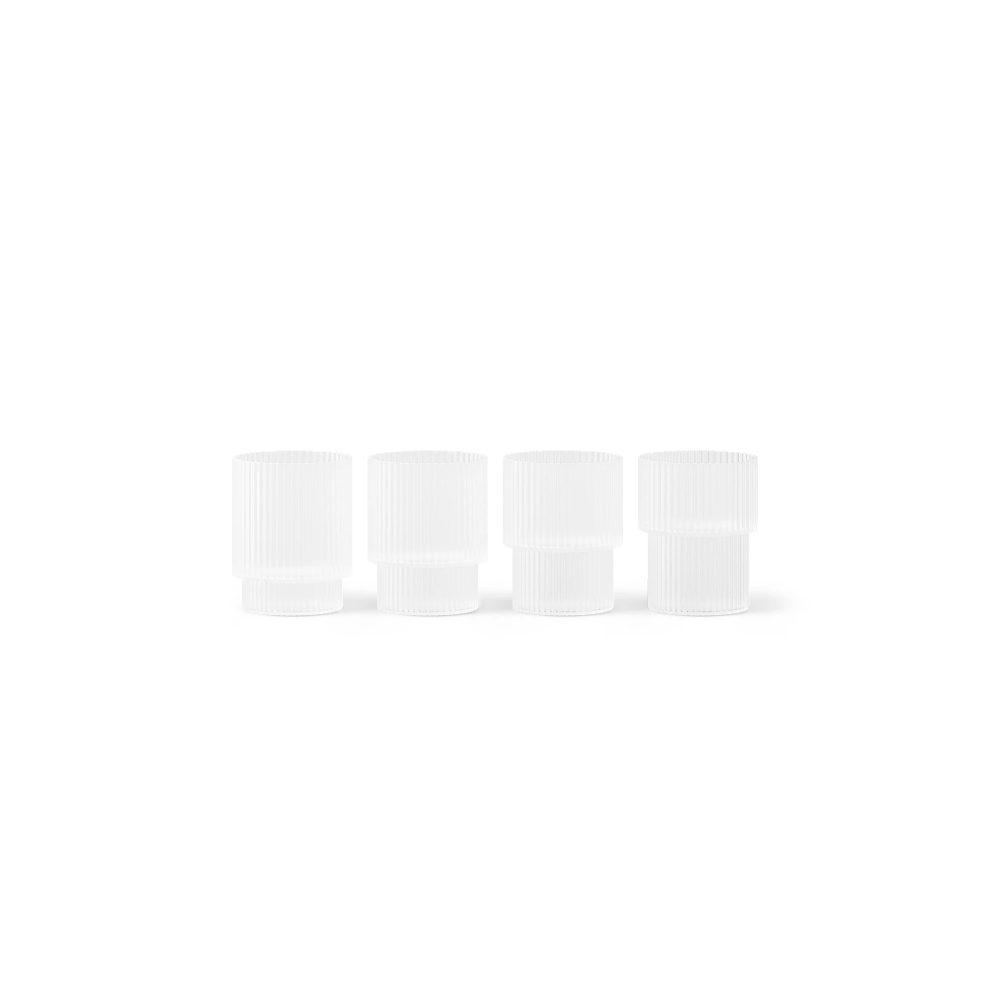 Ferm Living Ripple Glas Small 6 Cl 4-pak Matteret - Snaps & Avec Mundbl&aelig;st Glas Frostet - 1104269327
