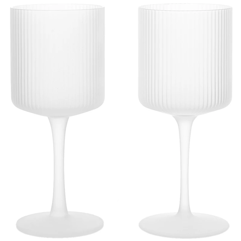 Ripple Hvidvinsglas 2-pak, Frosted