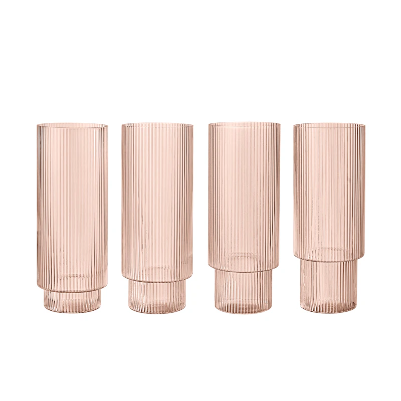 Ripple Longdrink Glas 4-pak, Blush
