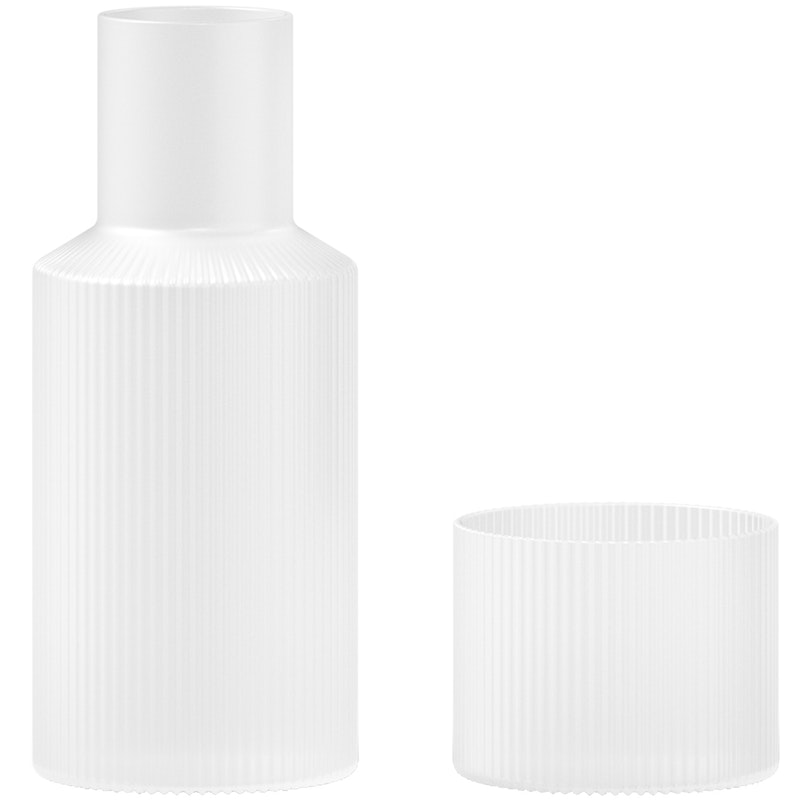 Ripple Small Carafe Set Karaffel med Drikkeglas, Frosted