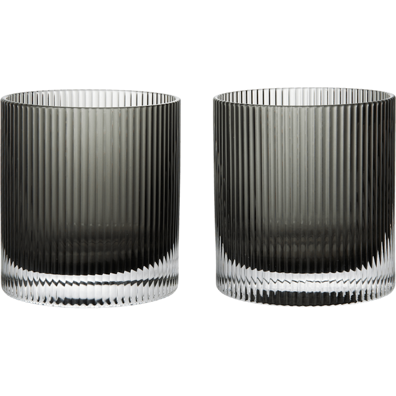 Ripple Drinksglas 2-pak, Smoked Grey