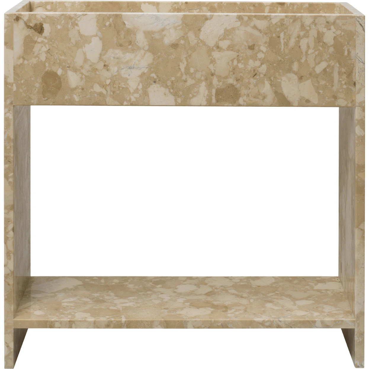 Ferm Living Stone Plantekasse Med Hylde - Krukker Marmor Sand - 1104271039