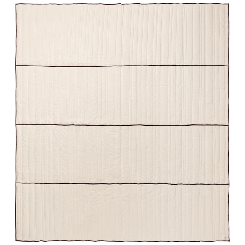 Vari Sengetæppe Naturligt / Dark Chocolate, 230x260 cm
