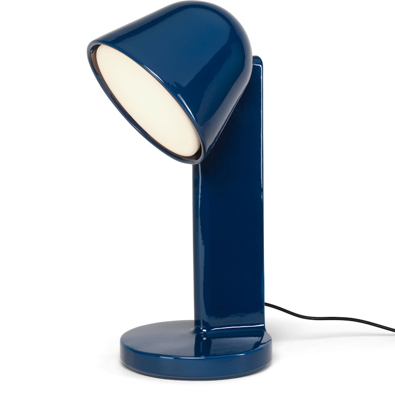 Céramique Down Bordlampe, Navy Blue