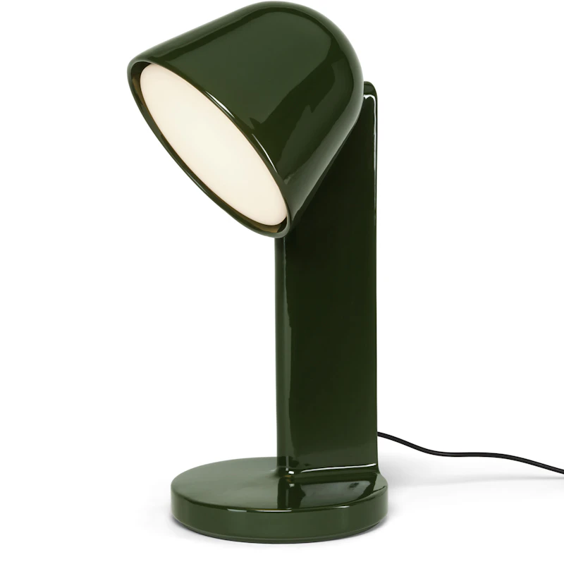 Céramique Down Bordlampe, Moss Green