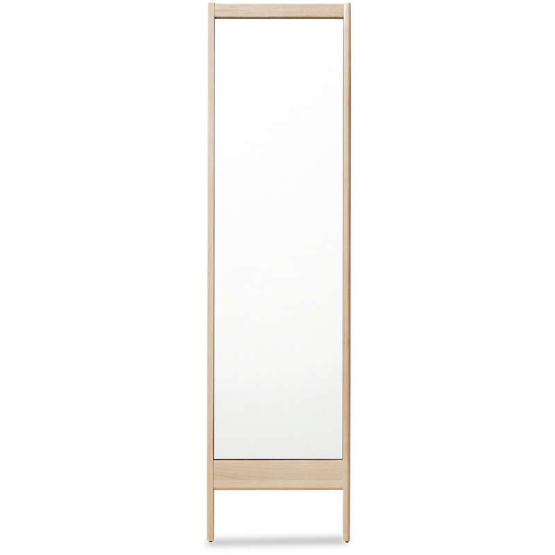 A Line Spejl 52x195 cm, Hvidolieret Eg