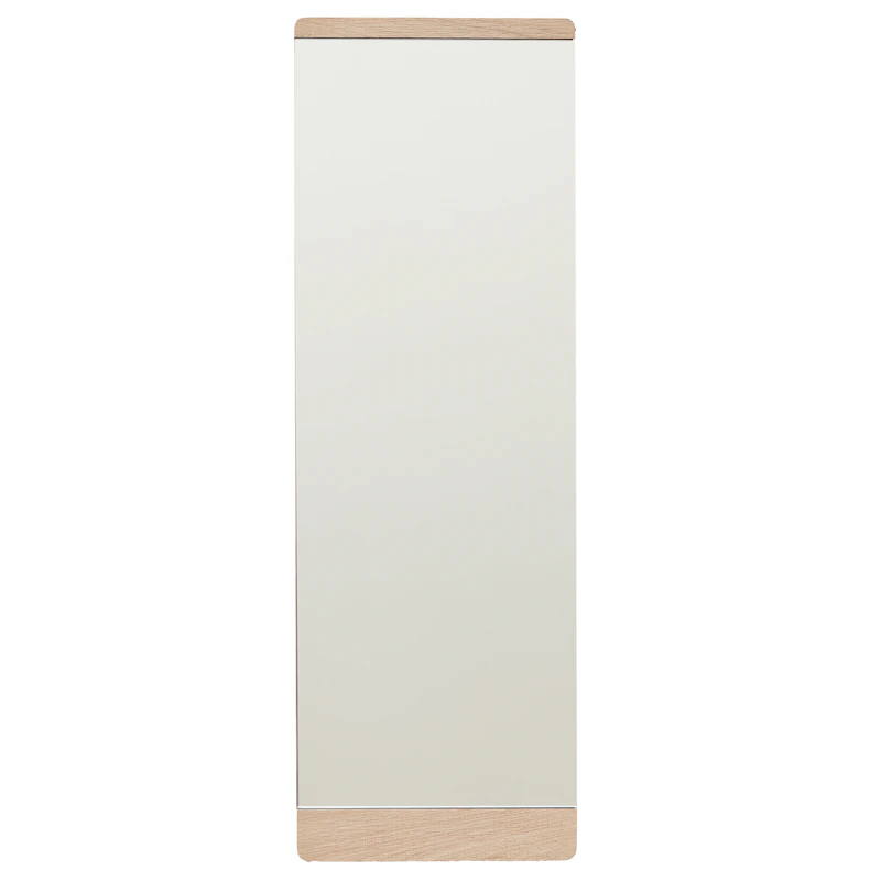 Rim Vægspejl 35x105 cm, Hvidolieret Eg