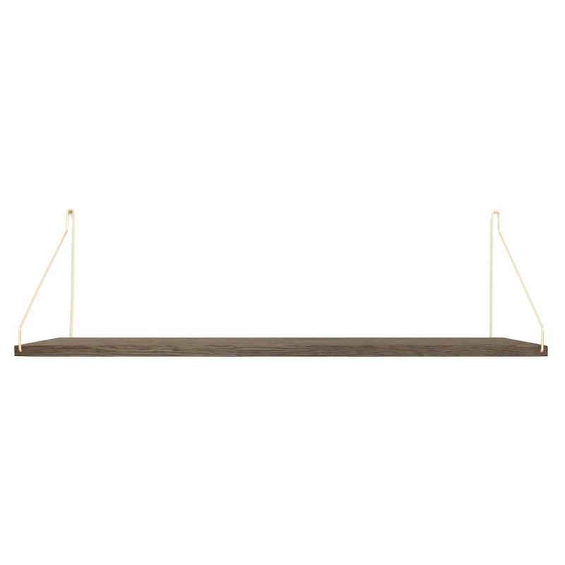 Dark Shelf D27 W80, Brass Brackets