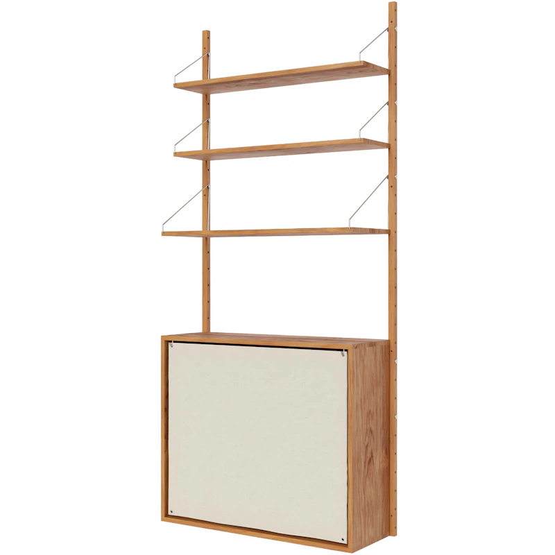 Library Canvas Hylde Med Skab, Eg / Canvas