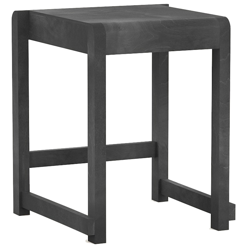 Low Stool 01 Taburet, Sort