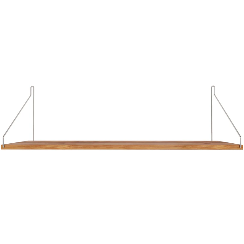 Single Hylde 27x80 cm, Eg / Rustfrit Stål