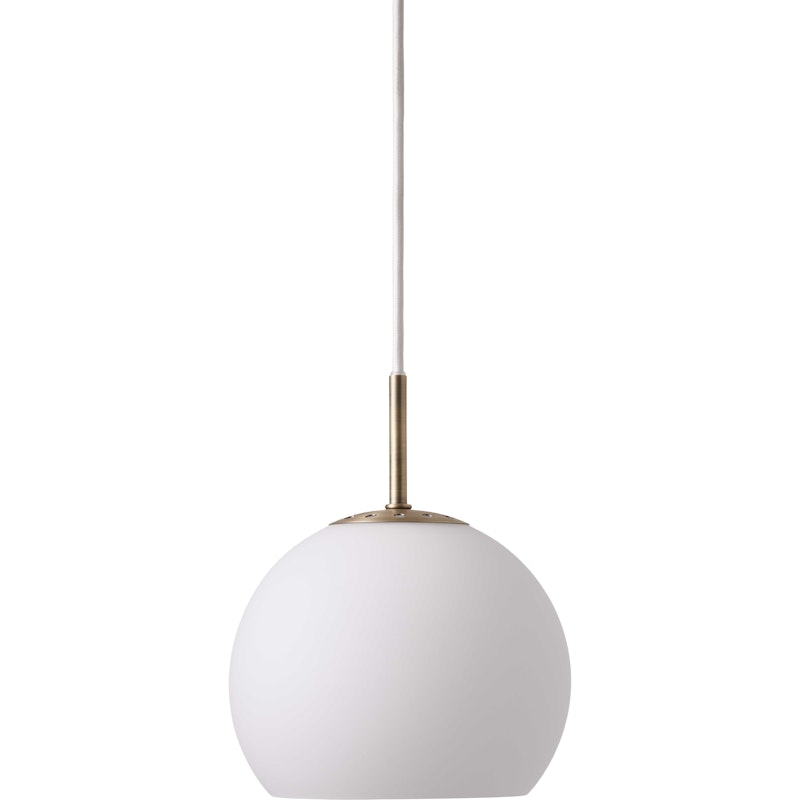 Ball Glass Pendel 18 cm, Opalhvid
