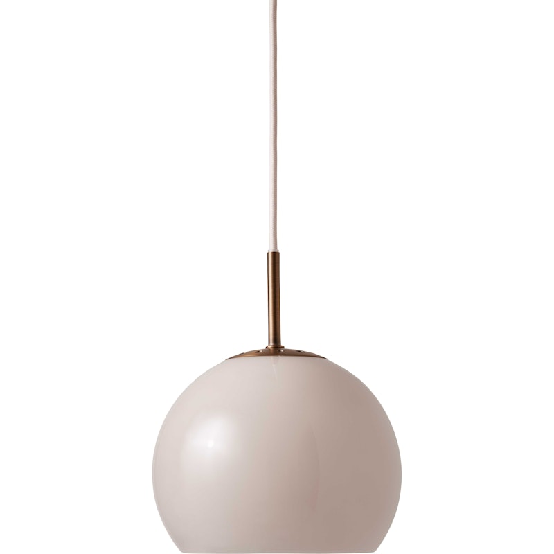 Ball Glass Pendel 18 cm, Sand Grey