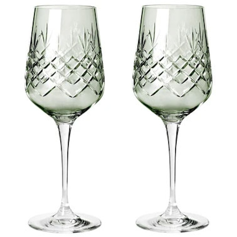 Crispy Madame Hvidvinsglas 35 cl 2-pak, Emerald