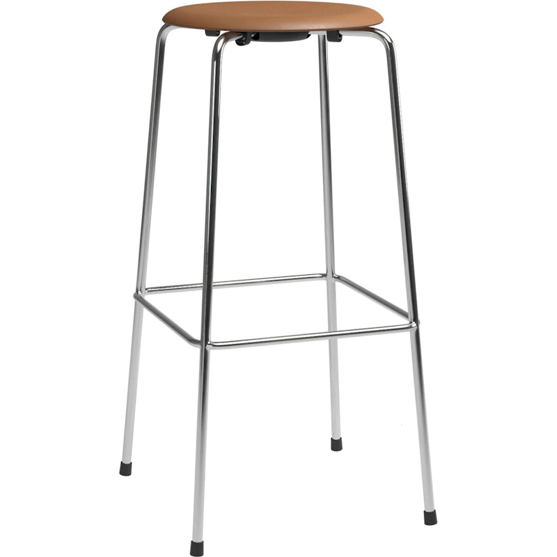 High Dot™ Barstol med 4 Ben 76 cm, Krom / Brun